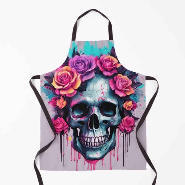 Item preview, Flowered Skull Smiling Death designed and sold by SilverSunStudio.
