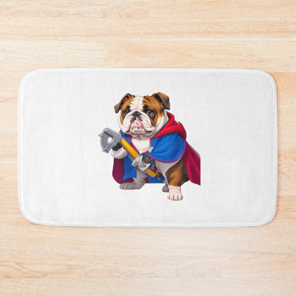 Item preview, Builder Bulldog with superhero cape designed and sold by KookiewthTae.