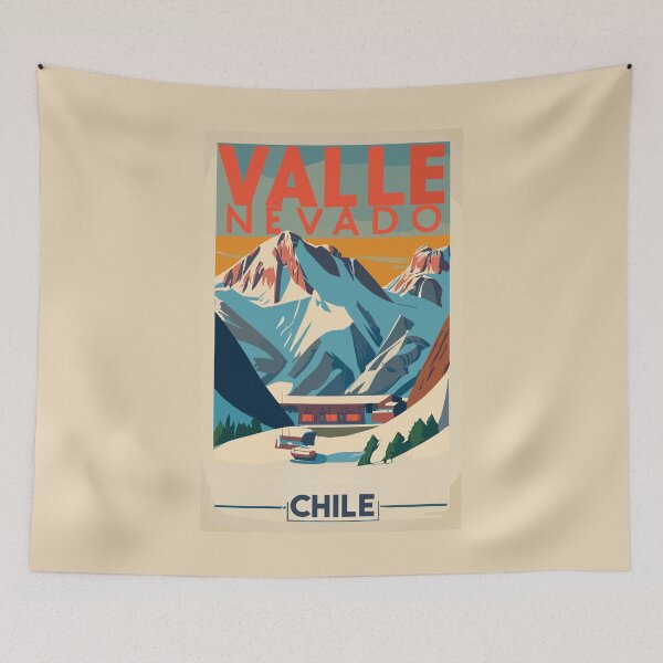 Item preview, Un arte de viaje vintage de Valle Nevado - Chile designed and sold by GoodOldVintage.