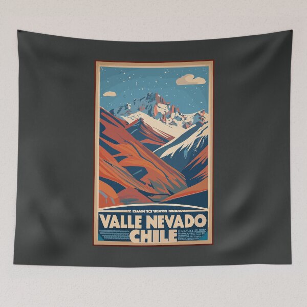 Item preview, Un arte de viaje vintage de Valle Nevado - Chile designed and sold by GoodOldVintage.