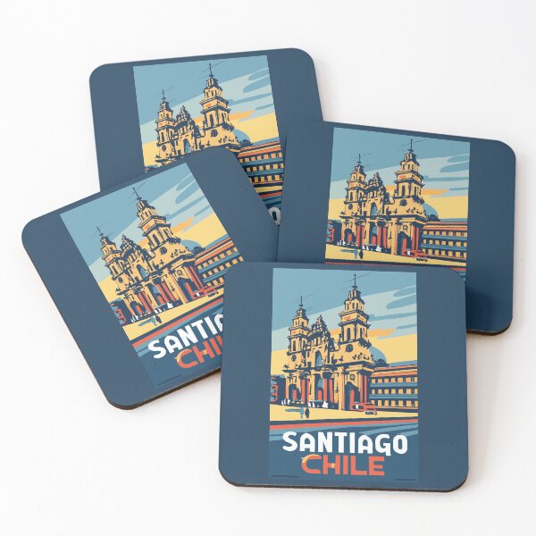 Item preview, A Vintage Travel Art of Santiago - Chile designed and sold by GoodOldVintage.