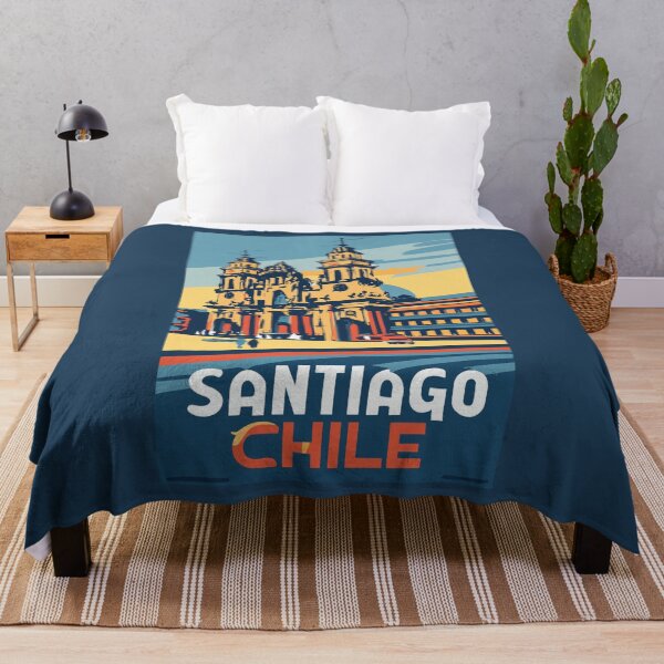 Item preview, A Vintage Travel Art of Santiago - Chile designed and sold by GoodOldVintage.