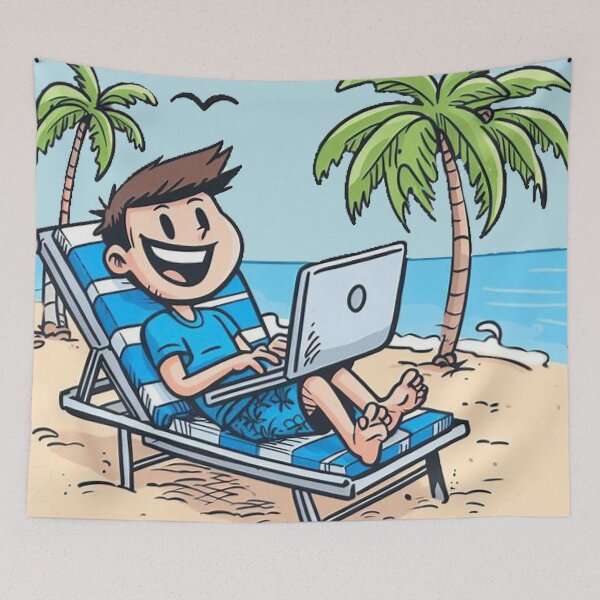 Item preview, Boy on the Beach designed and sold by Myra365Art.