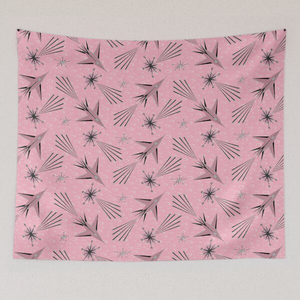 Item preview, Pink Planes, Shooting Stars and Meteors on Lunar Pink designed and sold by studioxtine.