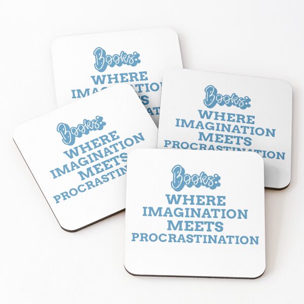 Item preview, Books where imagination meets procrastination life of a reader witty hobby quote designed and sold by ArtisanTeeShop.