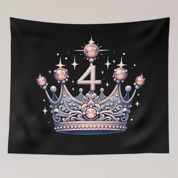 Item preview, Happy 4th Birthday - Royal Crown Celebration designed and sold by Jurady.