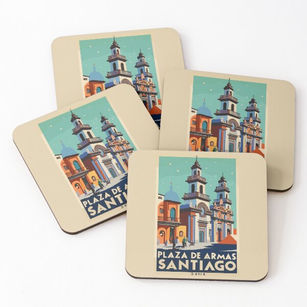 Item preview, A Vintage Travel Art of Santiago - Chile designed and sold by GoodOldVintage.