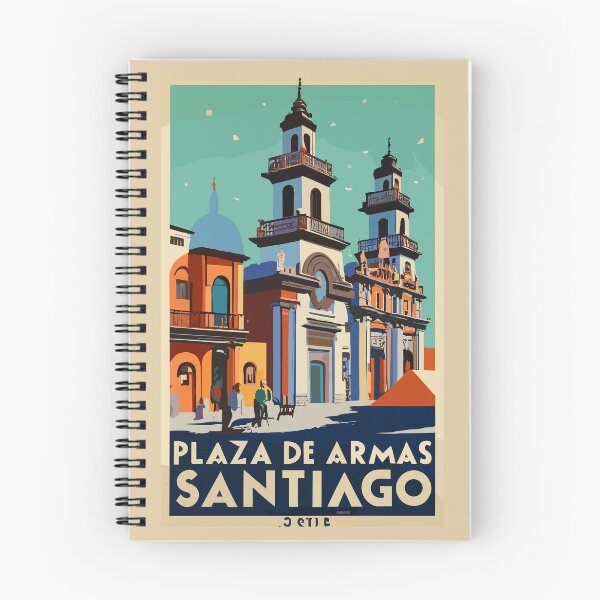 Item preview, A Vintage Travel Art of Santiago - Chile designed and sold by GoodOldVintage.