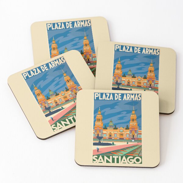 Item preview, A Vintage Travel Art of Santiago - Chile designed and sold by GoodOldVintage.