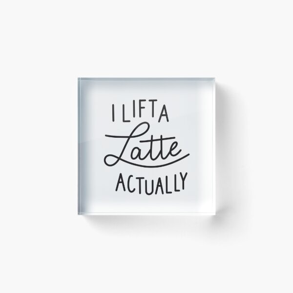 Item preview, I Lift A Latte Actually, Strength, Workout, Fitness Pun designed and sold by Danielle Whitis Design.