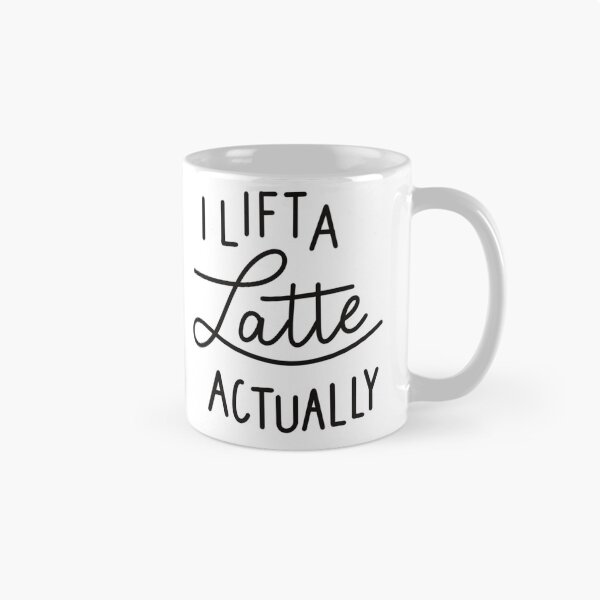 Item preview, I Lift A Latte Actually, Strength, Workout, Fitness Pun designed and sold by Danielle Whitis Design.