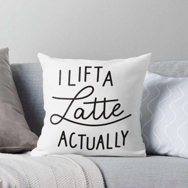 Item preview, I Lift A Latte Actually, Strength, Workout, Fitness Pun designed and sold by Danielle Whitis Design.