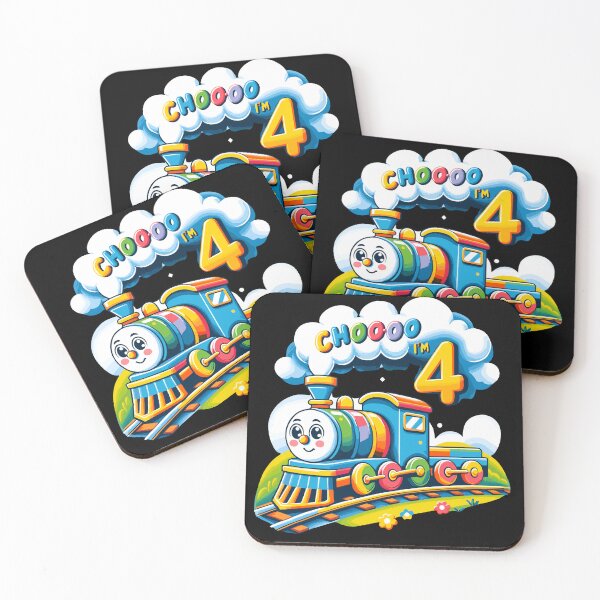 Item preview, Happy 4th Birthday - Locomotive Celebration designed and sold by Jurady.