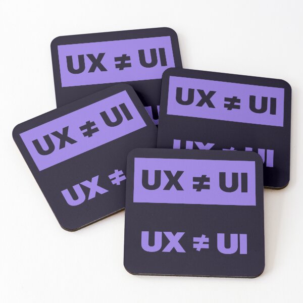 Aperçu de l'œuvre L'UI n'est pas l'UX et l'UX n'est pas l'UI (violet) - UX Designer | Concepteur de produits | Autocollants de concepteur d’interface utilisateur créée et vendue par PoshPixel.