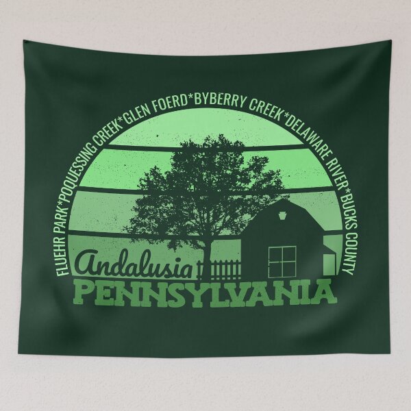 Item preview, Andalusia Pennsylvania Sunset Retro Vintage Local Pride Logo designed and sold by CRHPOD20.