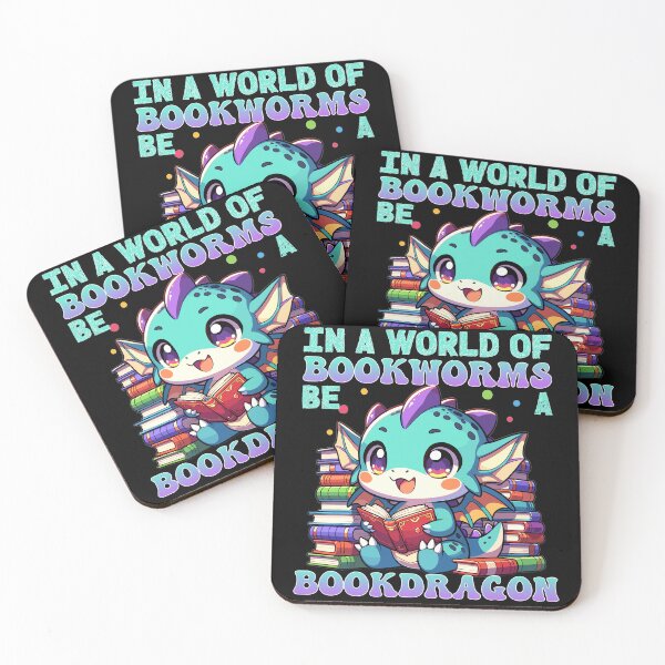 Item preview, In A World Of Bookworms, Be A Bookdragon, Cute Bookdragon designed and sold by mamahellfire31.