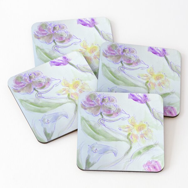 Item preview, Watercolor Flower Sketches designed and sold by abbruthart.
