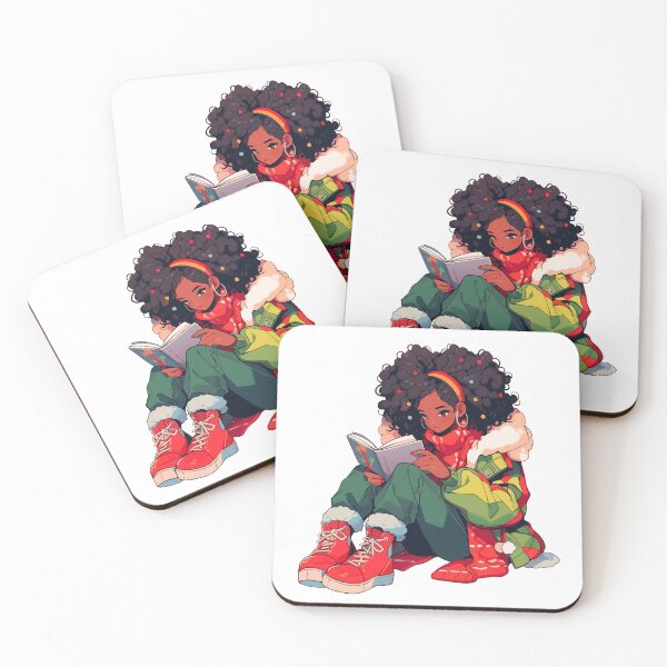 Item preview, The Christmas Lofi Girl Reading Book - Reading Cartoon Characters designed and sold by Ordinary Life Works.