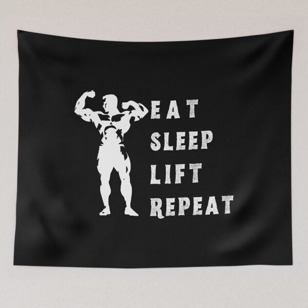 Item preview, Eat, Sleep, Lift, Repeat: The Endless Cycle of Strength and Dedication designed and sold by NaaEchDesign ⭐⭐⭐⭐⭐.