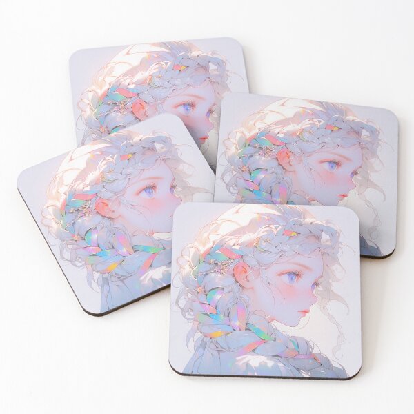 Item preview, Cute Light Pastel Braids Anime Girl designed and sold by bubblegoth.