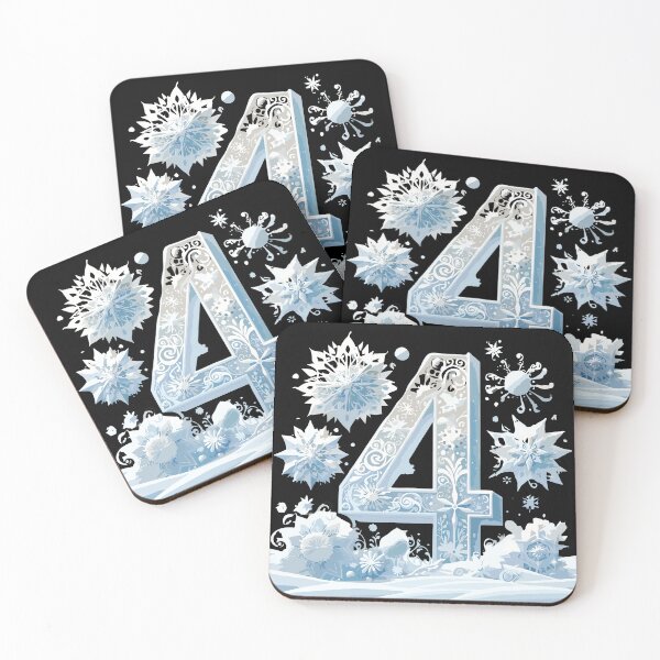 Item preview, Happy 4th Birthday - Enchanted Winter Wonderland designed and sold by Jurady.