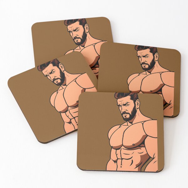 Item preview, Bold Daddy: Muscles & Might (Brown Background) designed and sold by LthrDaddyBear.