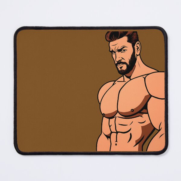 Item preview, Bold Daddy: Muscles & Might (Brown Background) designed and sold by LthrDaddyBear.
