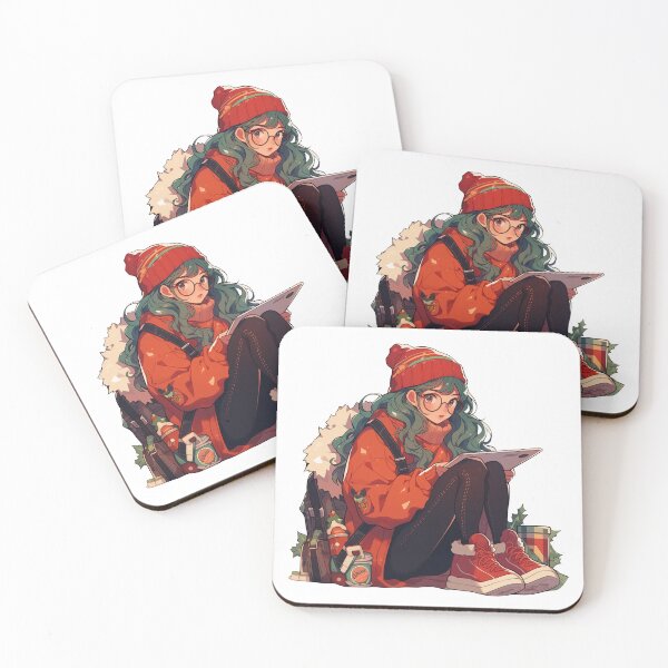 Item preview, The Christmas Lofi Girl Reading Book - Reading Cartoon Characters designed and sold by Ordinary Life Works.