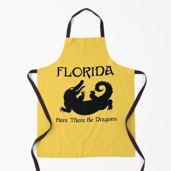 Item preview, Florida Alligator Here There Be Dragons (Black Text) designed and sold by GatorDesign.