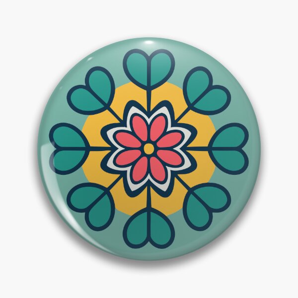 Item preview, Simple Flower And Leaf Rangoli Design designed and sold by Jollys-ArtShop.