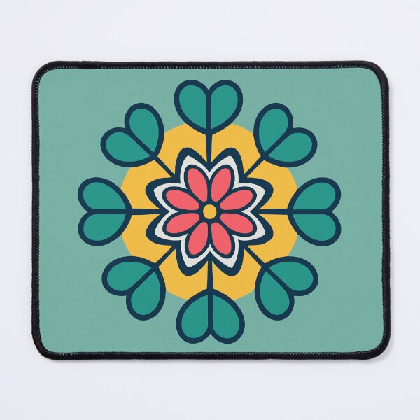 Item preview, Simple Flower And Leaf Rangoli Design designed and sold by Jollys-ArtShop.