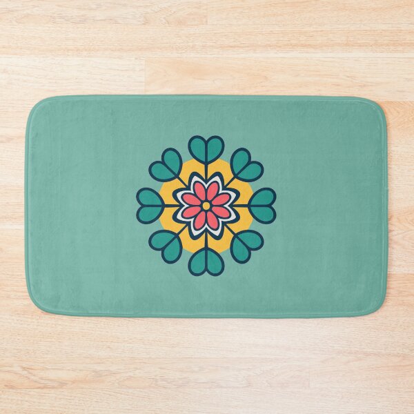 Item preview, Simple Flower And Leaf Rangoli Design designed and sold by Jollys-ArtShop.