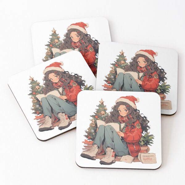 Item preview, The Christmas Lofi Girl Reading Book - Reading Cartoon Characters designed and sold by Ordinary Life Works.