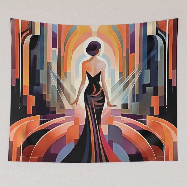 Item preview, Vintage Art Deco Poster with female figure designed and sold by Lefteris Betsis.