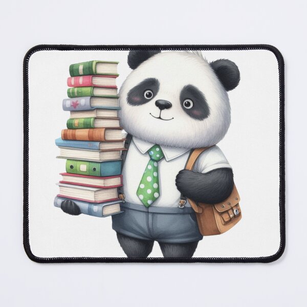 Item preview, Bamboo Dreams: Charming Watercolour Panda with Books designed and sold by Doddlaix.