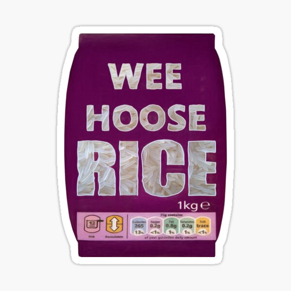 Wee Hoose Rice Funny Kevin Bridges Scottish Scotland Sticker