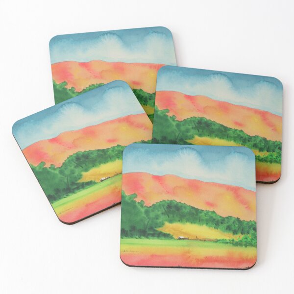 Item preview, Golden Hills Abstract Landscape - California designed and sold by RoseGenuine.