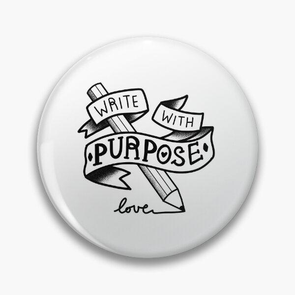 Item preview, Tattoo style Write with purpose designed and sold by jazzydevil.