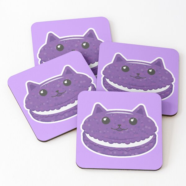 Item preview, Ube Cataron Cat Macaron - Purple Yam designed and sold by sehana.
