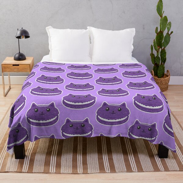 Item preview, Ube Cataron Cat Macaron - Purple Yam designed and sold by sehana.