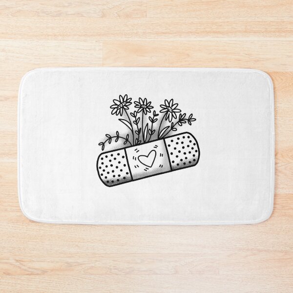 Item preview, Tattoo style bandaid sticking plaster with florals designed and sold by jazzydevil.