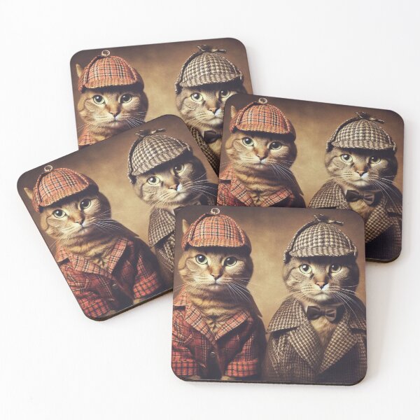 Item preview, Two tabby cat detectives designed and sold by LizTodd.