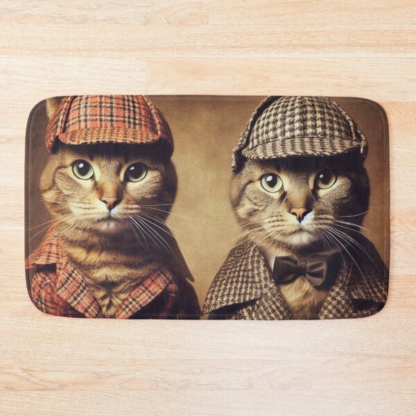 Item preview, Two tabby cat detectives designed and sold by LizTodd.