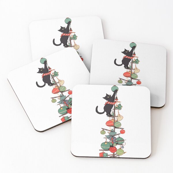 Item preview, Cat on christmas tree designed and sold by filigreedigital.