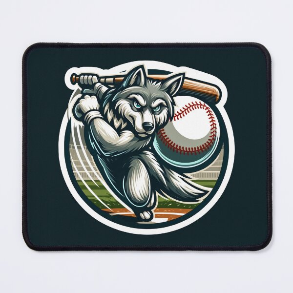 Item preview, Baseball Wolf Slugger designed and sold by ZooStickerss.