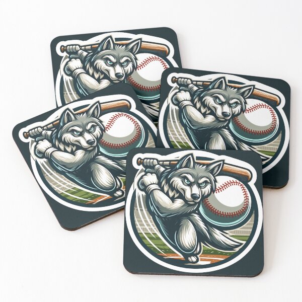 Item preview, Baseball Wolf Slugger designed and sold by ZooStickerss.