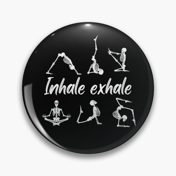 Item preview, Inhale exhale funny Yoga Skeleton designed and sold by PellSilversmith.