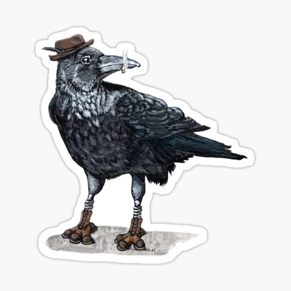 Artikel-Vorschau von Crow D'Hipster, designt und verkauft von FeralPaints.