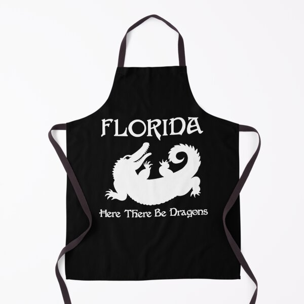 Item preview, Florida Alligator Here There Be Dragons (White Text) designed and sold by GatorDesign.