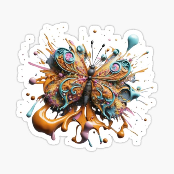 Item preview, Butterfly pastel paint splash designed and sold by QvDesigns.